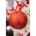 6'' Sequin Bead Champagne Glitter Ball Christmas Ornaments